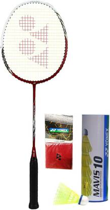 YONEX Arcsaber 200 Taufik Badminton Racket with Mavis10 Shuttle + Wrist Band Badminton Kit
