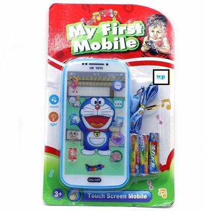 WHITE POPCORN Mobile Phone with Touch Screen Feature, Amazing Sound and Light Toy