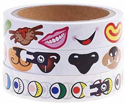 Bcp Colorful Eye Nose Mouth Cartoon Mini Sticker Decal
