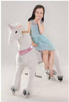 ufree Large Mechanical Rocking Horse Toy Ride On Bounce Up And Down And Move 44''