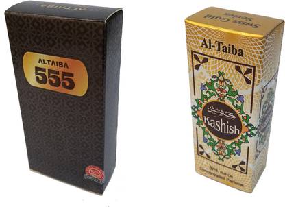 Altaiba 555 6ml and Kashish 8ml Combo Pack Attar Alcohol Free Pack of 2 Floral Attar
