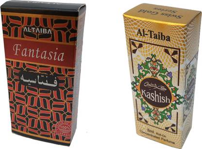 Altaiba Fantasia 8ml and Kashish 8ml Combo Pack Attar Alcohol Free Pack of 2 Floral Attar