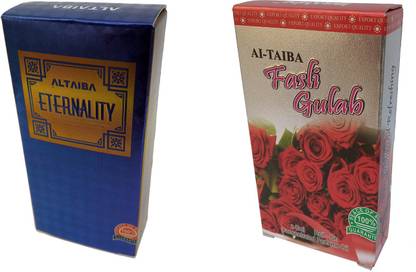 Altaiba Eternality 6ml and Fasli Gulab 8ml Combo Pack Attar Alcohol Free Pack of 2 Floral Attar
