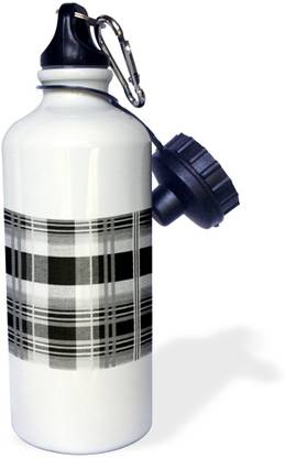 3dRose image of black and white Sports Water Bottle 600 ml Bottle