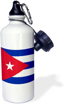 3dRose Flag of Cuba - Cuban blue stripes red triangle white star - 600 ml Bottle