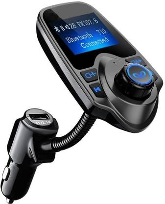 blue seed T10 FM Transmitter, Flexible Gooseneck Car Radio Kit MP3 Car FM Modulator