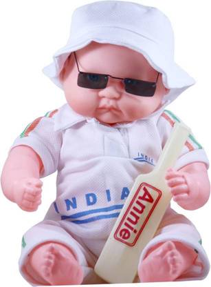 Goyal Traders Special Cute Cricketer Baby With Bat (Multicolor)