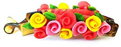 Unique Indian Crafts Hand made Banana Clip With Flower (SKU-UIC-BANANACLIP-176) Banana Clip
