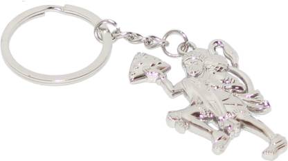 Aura God Hanuman Maruti Bajrangbali Lifting Mountain Double Sided Key Ring Key Chain
