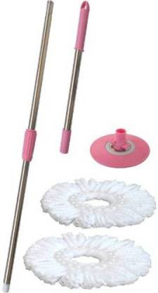RANKONE pink stick with 2 heads String Mop