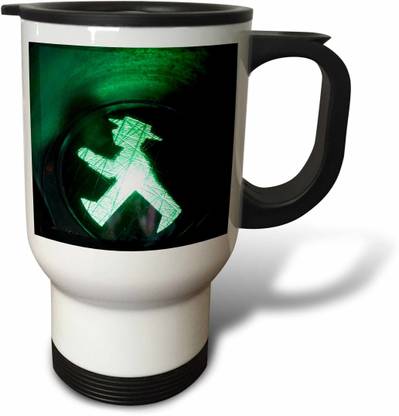 3dRose Germany Berlin. Alexanderplatz. DDR Museum. Ampelmann. - Tr Travel Stainless Steel Coffee Mug