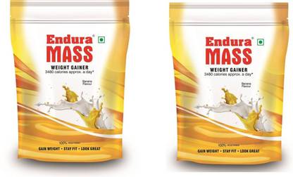 Endura 400 gm Banana Pack of 2 Weight Gainers/Mass Gainers