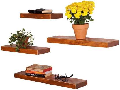 Martemporium Flower stand wall rack Wooden Wall Shelf