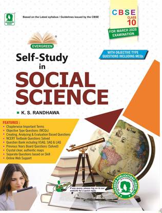 Evergreen Self Study In Social Science For Class 10 By Ks Randhawa (2019-2020)