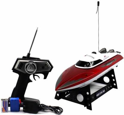TOYSHINE SM 7009 High-Speed Remote Control Boat Ship, Rechargeable [red]