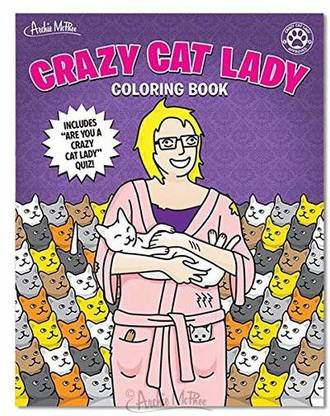 Animewild Archie Mcphee Crazy Cat Lady Coloring Book