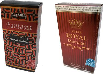 Altaiba Fantasia 8ml and Royal Marriage 8ml Combo Pack Attar Floral Attar