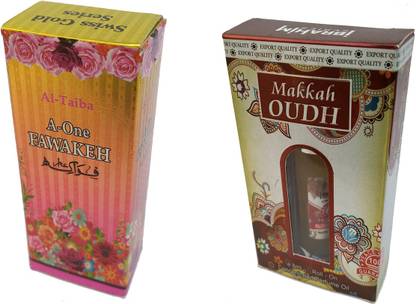 Altaiba A One Fawakeh 8ml and Makka Oud 8ml Combo Pack Attar Floral Attar