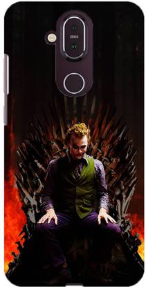 NDCOM Back Cover for Nokia 8.1 Joker On Throne Printed