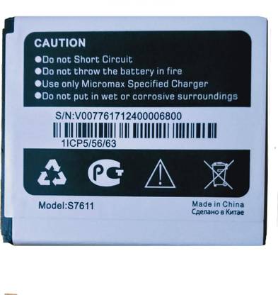 RJR Mobile Battery For  Micromax Canvas A1 S7611