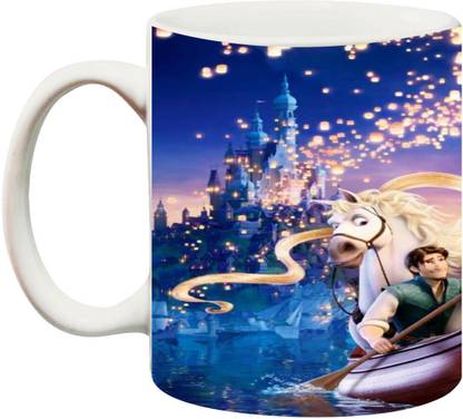 ANNI69 Tangle Princess Rapunzell In Boat Ceramic Coffee Mug