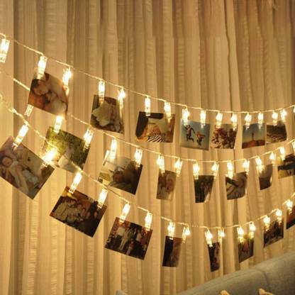 Party Propz 16 LEDs 5 m Yellow Steady Clip Rice Lights