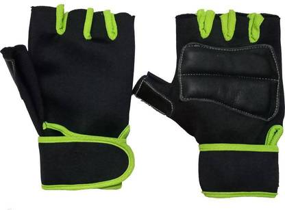 Snipper A-1 Lycra Netted Wrist Support Gym & Fitness Gloves (Green) Gym & Fitness Gloves