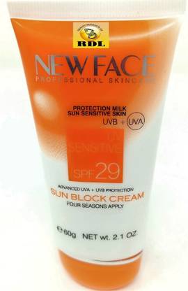Rdl Sunscreen - SPF 50 NEW FACE PROFESSIONAL SKIN CARE SUN BLOCK SPF 29