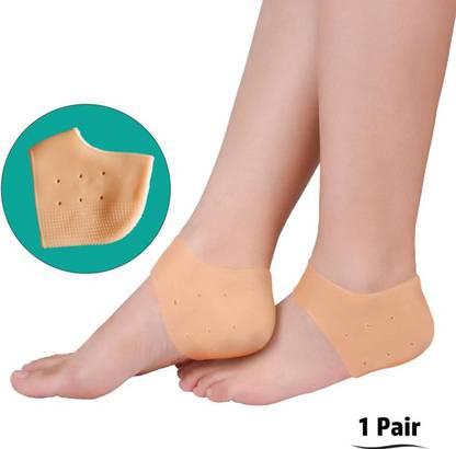 APPJEN "FREE SIZE" Anti heel crack set socks pain foot gel relief Heel Support Heel Support