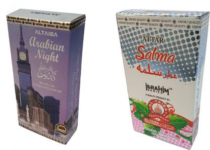 Altaiba Arabian Night 8ml and Salma 6ml Ibrahim Series Combo Pack Attar Floral Attar