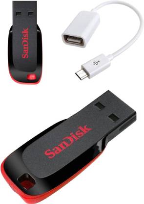 SanDisk 16 GB pendrive combo with OTG cable Combo Set