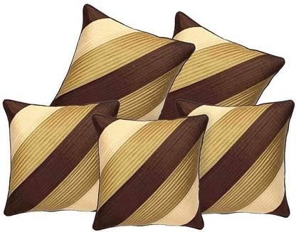 MS Enterprises Dupion Silk, Brocade Cushions Cover