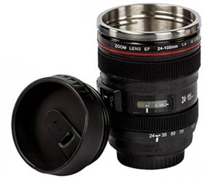 GJSHOP Creative Canon Camera Lens Shape Coffee Cup Stainless Steel Plastic Coffee Mug