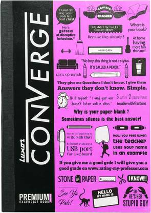 LUXOR Exercise Notebook-Pink A4 Notebook Ruled 180 Pages