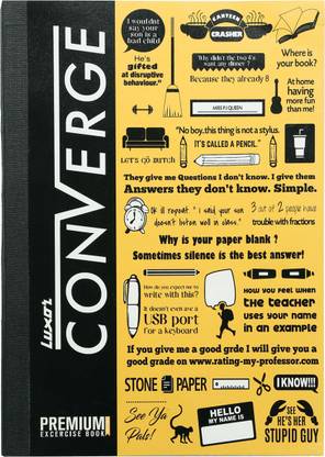 LUXOR Exercise Notebook-Yellow B5 Notebook Ruled 180 Pages