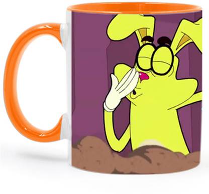 ARTBUG Tik Tak Tail Cartoon -2245-Orange Ceramic Coffee Mug