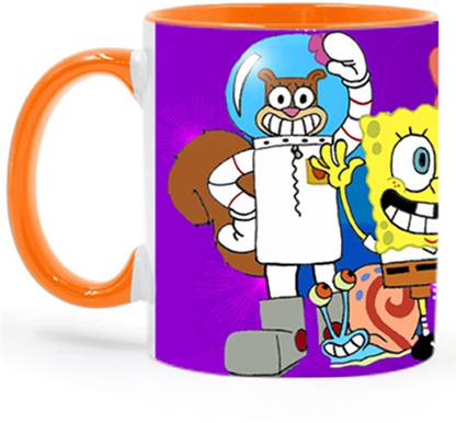 Ashvah Spongebob Squatepants Cartoon -2156-Orange Ceramic Coffee Mug