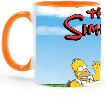 ARTBUG The Simpsons Game Cartoon -2040-Orange Ceramic Coffee Mug