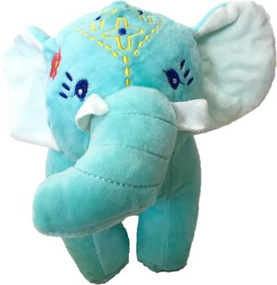 CREATIVEVILLA CUTE BLUE ELEPHANT PLUSH STUFFED SOFT TOY CVST7118  - 22 cm