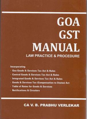 GOA GST MANUAL LAW PRACTICE & PROCEDURE
