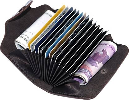 StealODeal Exclusive Coffee High Quality Leatherite 15 Card Holder