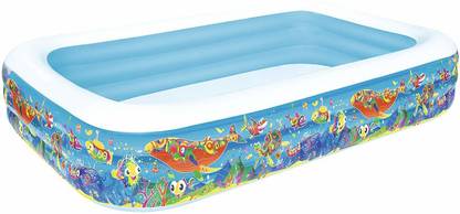 VW Inflatable Deluxe Rectangular Family Pool, Inflatable Swimming Pool