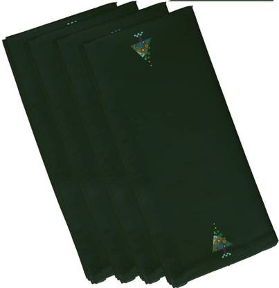 E By Design Crazy Christmas Holiday Print Napkin Green Cloth Napkins