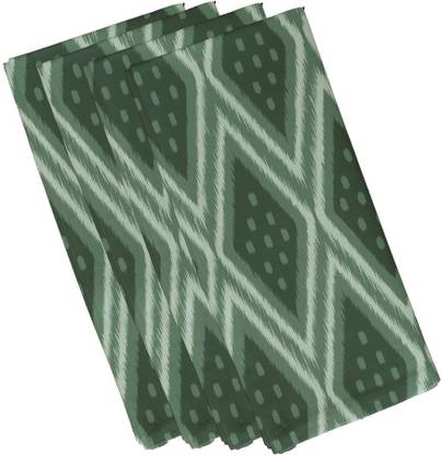 ए बी डिजाइन आई-कट यू-डॉग जियोमेट्रिक प्रिंट नैपकिन हरा नैपकिन