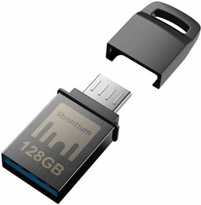 Strontium Nitro OTG USB 3.1 128 GB Pen Drive Compatible with Desktop Computer, Mobile, Laptop USB 3.1 Metal Case