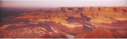 Dead Horse Point at sunrise in Dead Horse Point State Park Utah USA Canvas Art - Panoramic Images (18 x 6) Canvas Art