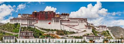 Low angle view of the Potala Palace Lhasa Tibet China Canvas Art - Panoramic Images Canvas Art