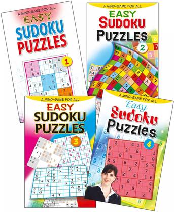 Set Of 4 Sudoku Puzzles Books Easy