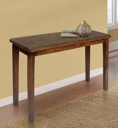 @Home by nilkamal Paisley Solid Wood Console Table