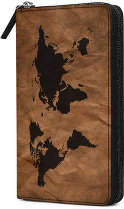 DailyObjects Wrinkled World Map Travel Organiser Passport Wallet